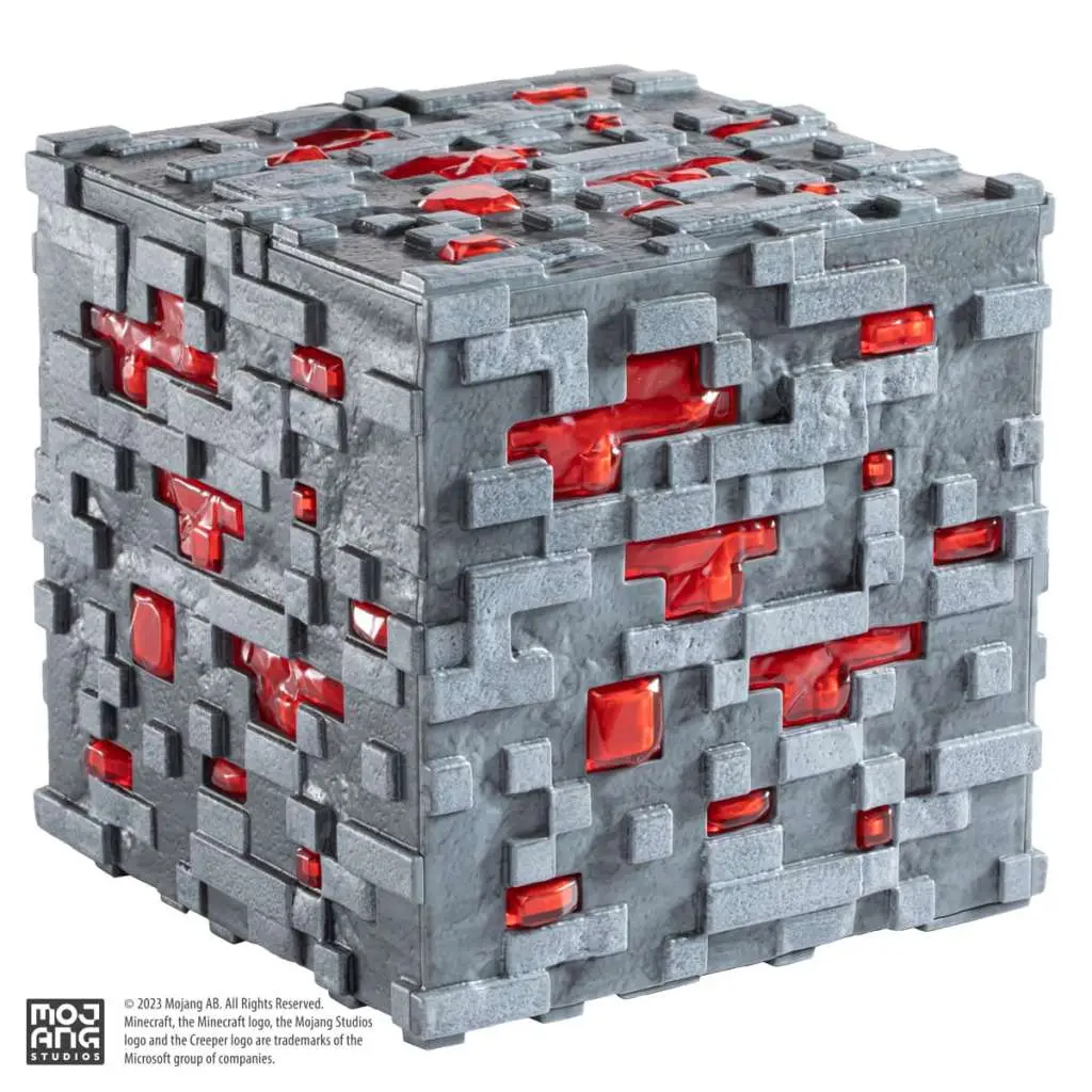 MINECRAFT - Illuminating Redstone Ore Cube - Figurine